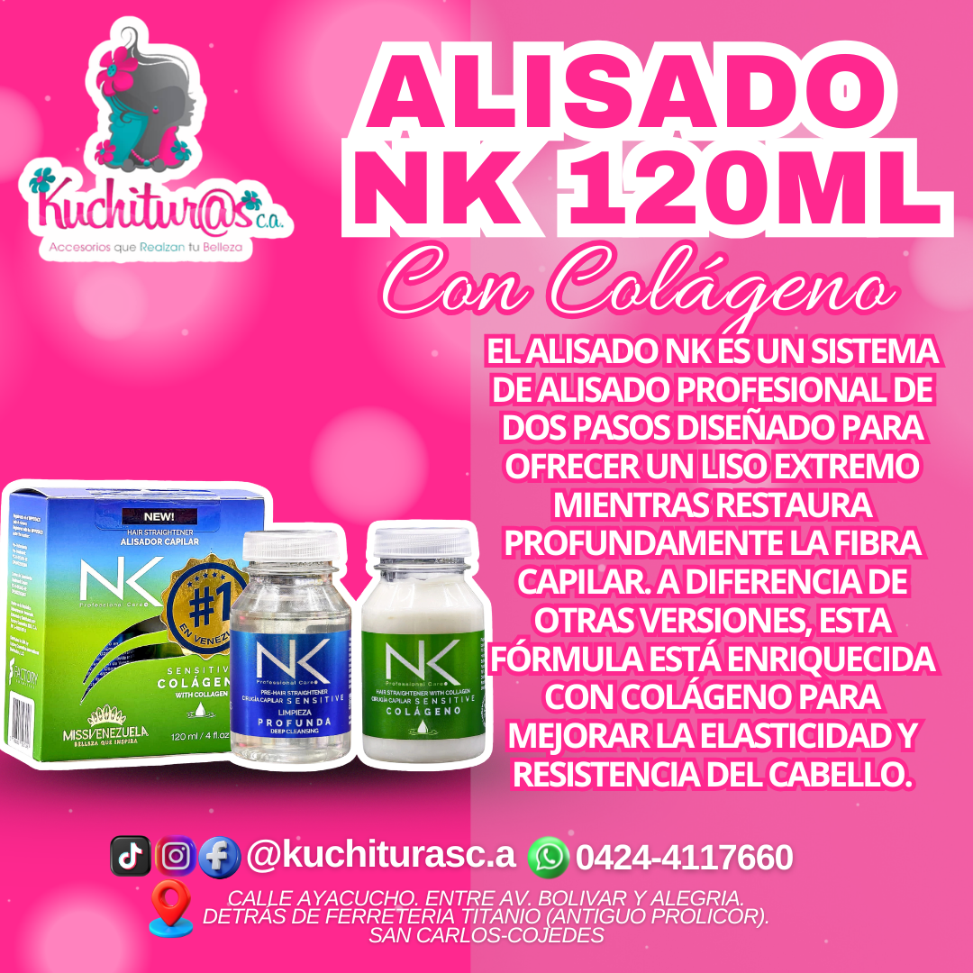 Alisado NK 120ML con colágeno