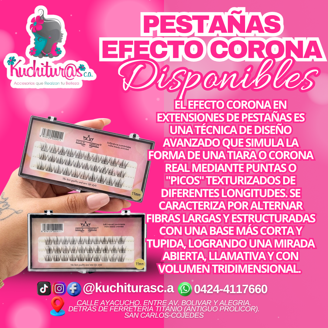 Pestañas Efecto Corona