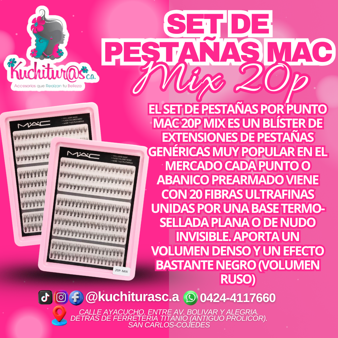 Set de pestañas MAC 20p