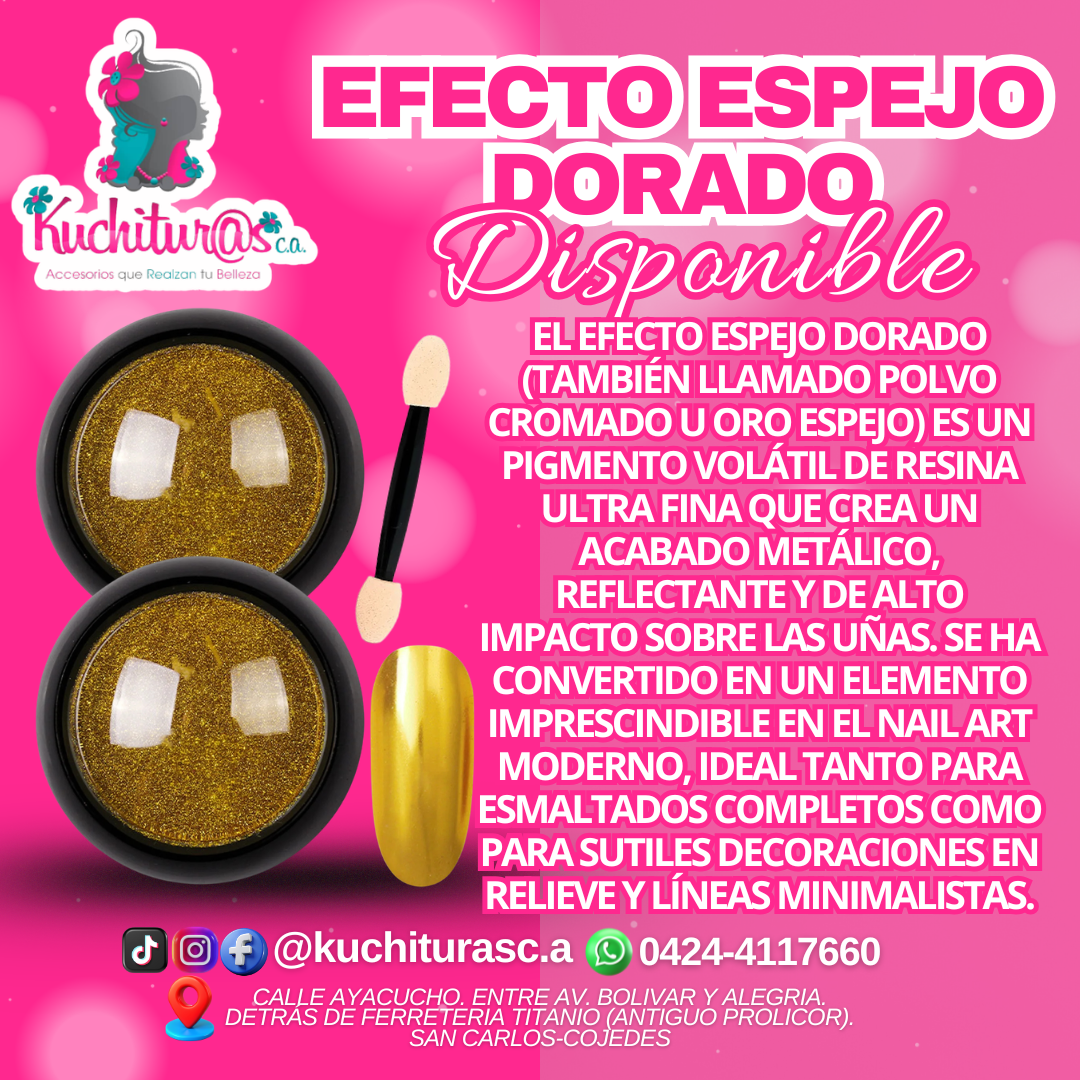 Efecto espejo dorado