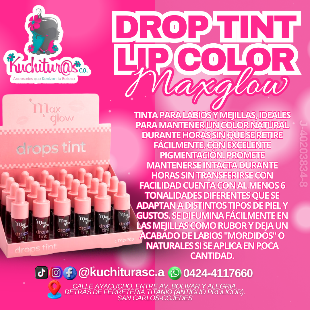 Tintas labiales Maxglow